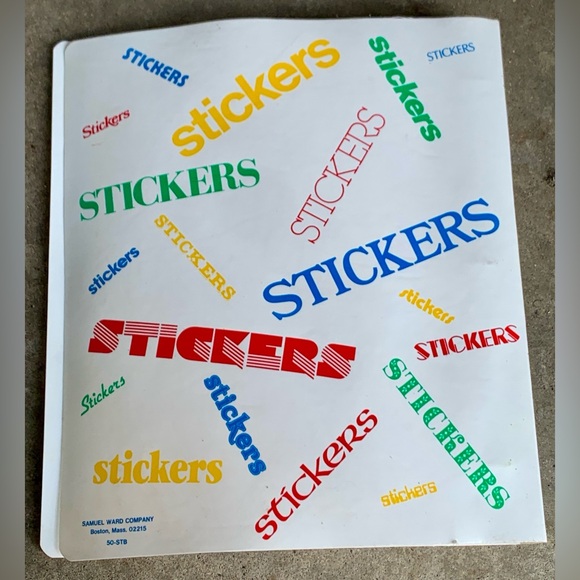 c. 1983 Vtg Hard Plastic 3 Ring Binder Sticker Collection Album - Picture 2 of 13